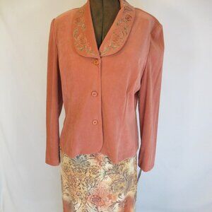 Koret rose 2-piece skirt and jacket suit 16P